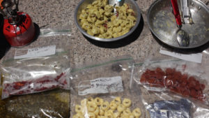 Backcountry kitchen for Pesto Tortellini