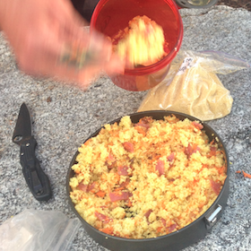 ADG turmeric couscous serving