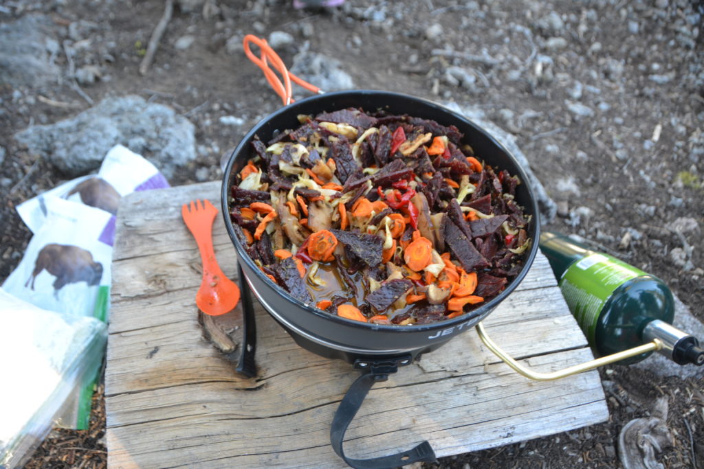 Recipe for backcountry bourbon buffalo stew