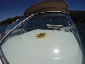 Cook a burrito in a boats dash board