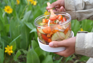 Hiking snack, recipe for healthy salad