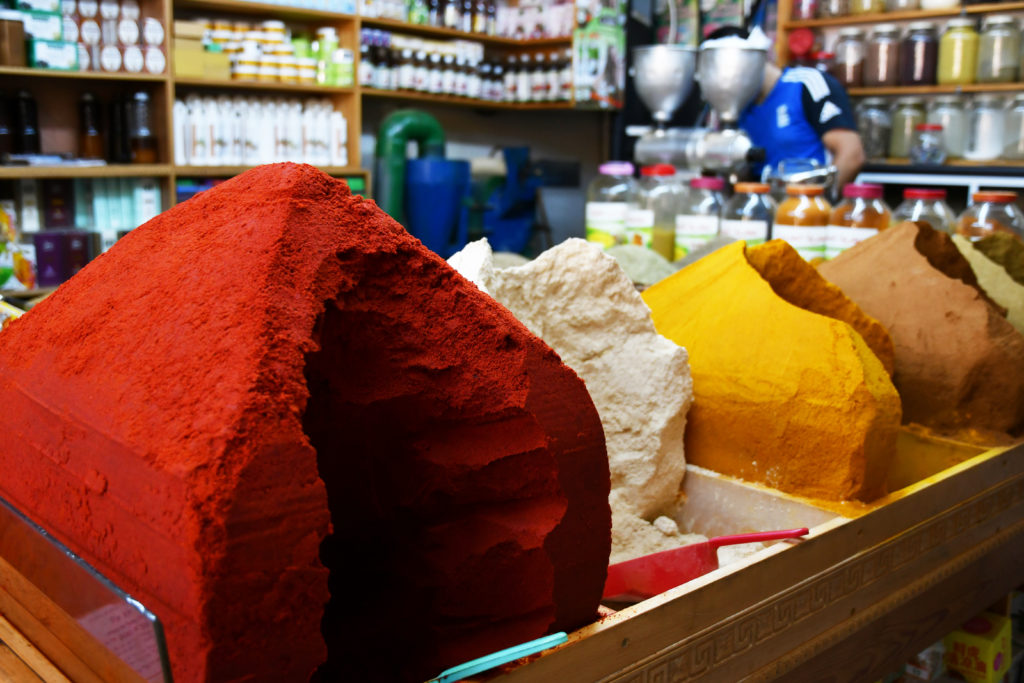 Spices from a Tangier spice market